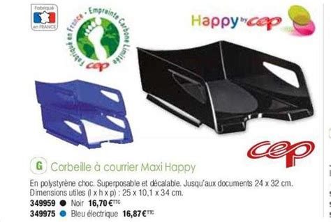 Promo Corbeille Courrier Maxi Happy Cep Chez Calipage Icatalogue Fr