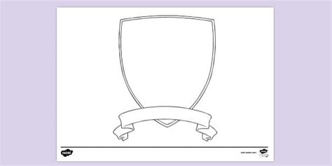 Blank Crest Coat Of Arms Colouring Sheet Colouring Sheets