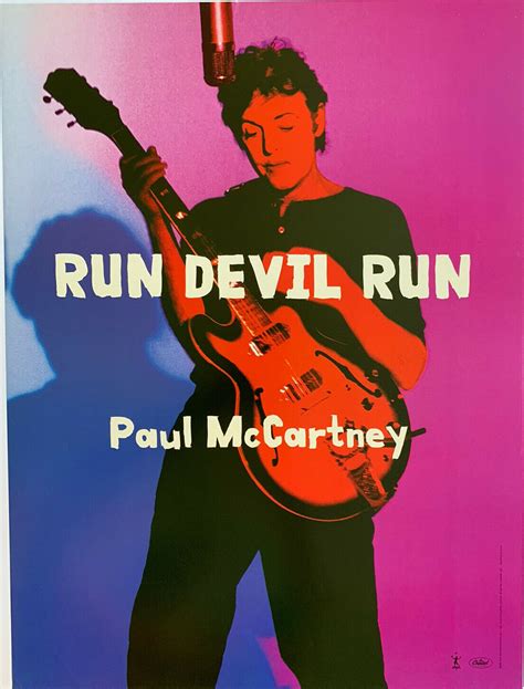 Paul Mccartney Run Devil Run Original Promo Poster - Etsy