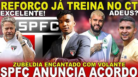 É OFICIAL SPFC ANUNCIA ACORDO REFORÇO JÁ TREINA NO CT MENDES