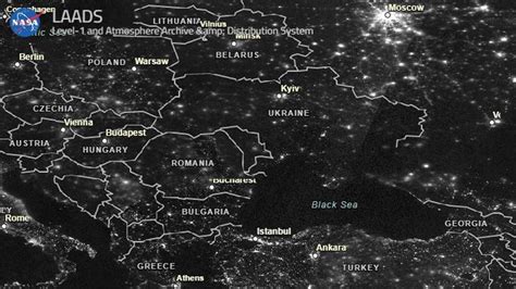 Ukraine Goes Dark Satellite Images Show Lights Out In War Torn Country