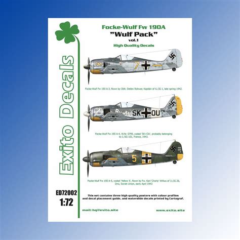 Ed Wulf Pack Vol Focke Wulf Fw A Exito Decals Hm