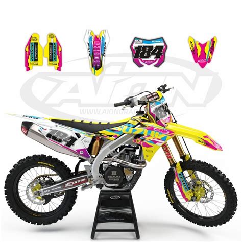 Suzuki Graphics Kit For A Rmz Cc Dirt Bike Models