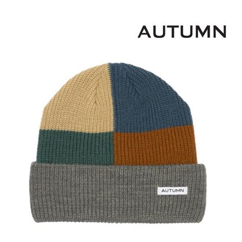 Autumn ビーニー Autumn Headwear Patchwork Beanie （grey） オータム スノー スノーボード At