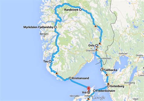 Kaart Noorwegen Zweden Finland Denemarken Vogels