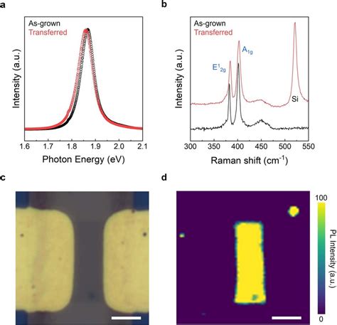 Characterization Of MoS2 Monolayers A PL Spectra And B Raman Spectrum