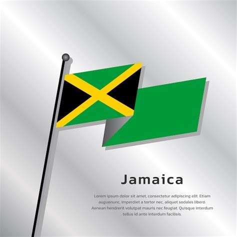 Ilustra O Do Modelo De Bandeira Da Jamaica Vetor Premium