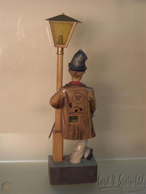 Karl Griesbaum Hand Carved Whistling Automaton Hobodrunk Leaning On