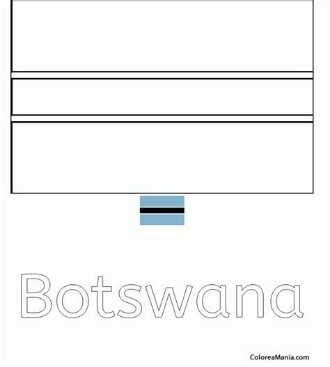 Colorear Botsuana Botswana Banderas De Paises Dibujo Para Colorear