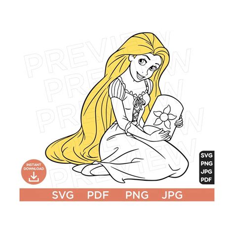 Rapunzel Princess Vector Svg Tangled Svg Disneyland Ears S Inspire Uplift