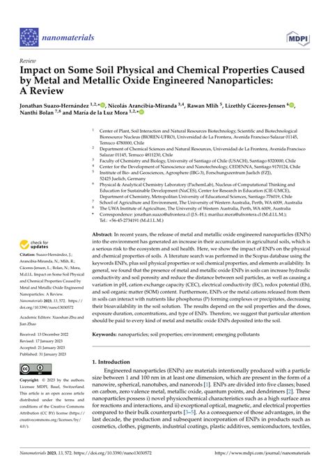 Pdf Impact On Some Soil Physical And Chemical Properties Caused By