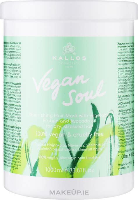 Kallos Cosmetics Vegan Soul Nourishing Hair Mask Nourishing Hair Mask With Plant Proteins