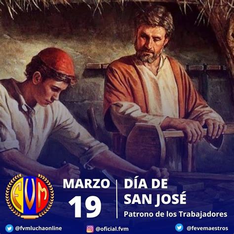 19 De Marzo Día De San José Bienvenidos A La Federación Venezolana