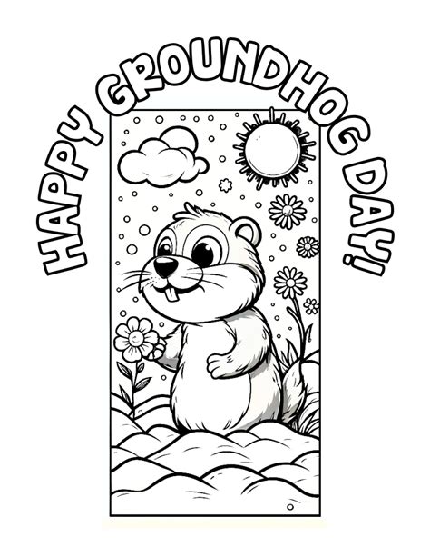 Free Groundhog Day Coloring Pages For Kids