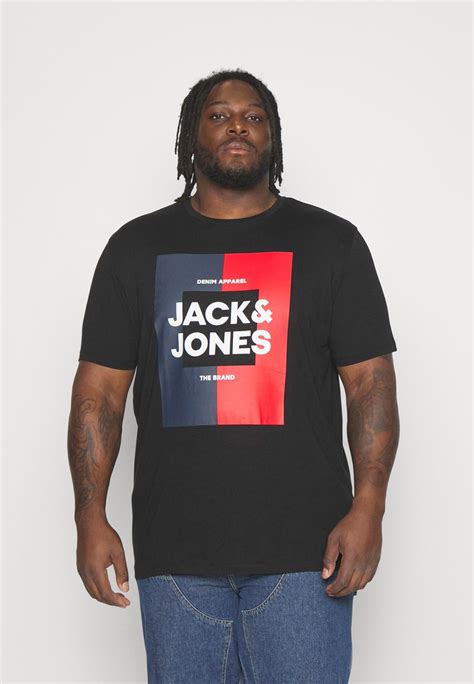 Jack And Jones Jjoscar Tee Crew Neck T Shirt Print Black Zwart Zalando Be