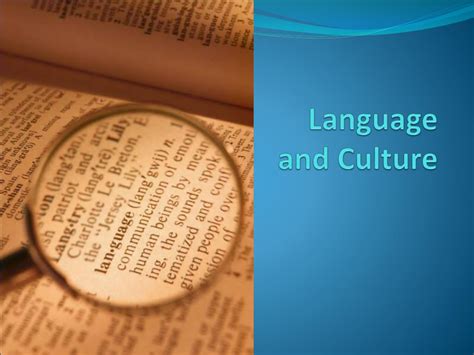 PPT - Language and Culture PowerPoint Presentation, free download - ID ...