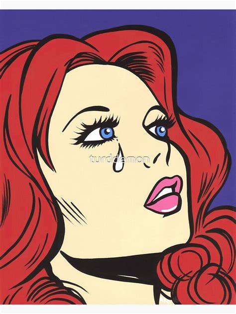 Red Curly Crying Comic Girl Art Print For Sale By Turddemon Redbubble