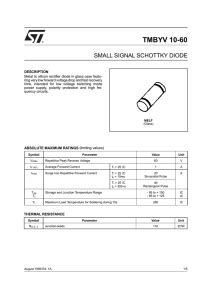 Small Signal Schottky Diode