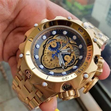 Rel Gio De Poze Do Rodo Invicta Hybrid Venom Ouro E Prata Shopee Brasil