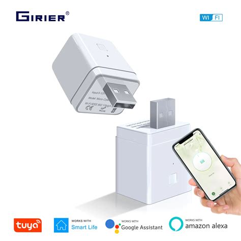 GIRIER Tuya Smart Micro USB Switch Adapter 5V Wi Fi Mini USB Power