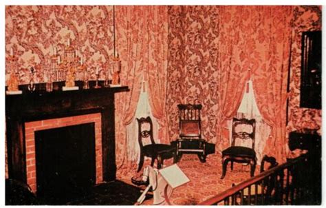 Postcard The Sitting Room Abraham Lincoln S Home Springfield