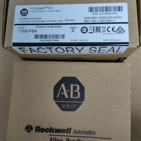 New Factory Sealed AB 1769 PB4 SER A CompactLogix Power Supply 1769PB4