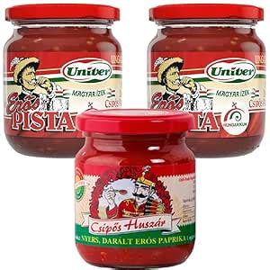 Amazon 2 X Eros Pista 200g 1 X Csipos Huszar 210g Hot Hungarian Paprika Paste Economy