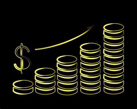 Premium Vector A Chart Of Stacks Of Gold Coins With A Dollar Sign On