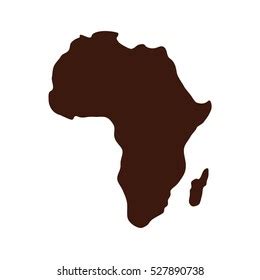 Africa Map Silhouette Icon Vector Illustration Stock Vector Royalty