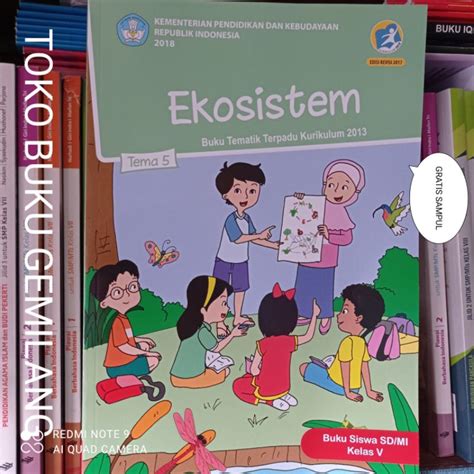 Jual Buku Paket Tema 5 Kelas 5 Sd Ekosistem Penerbit Kementrian Pendidikan Kurikulum 2013 Edisi