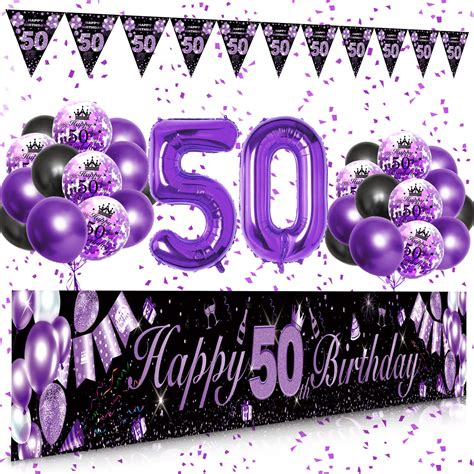 Buy 50th Birthday Decorations For Women Djlla 50th Birthday Decoration