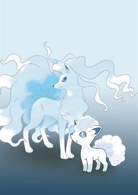 Pokemon Poster Alolan Vulpix And Ninetales A4 Alolan Vulpix Alolan Ninetales Decor Christmas