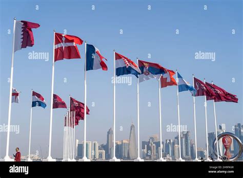 Doha Qatar Nov Flags Of Nations Qualified For World Cup