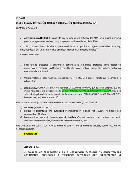 Penal 3 Administración Desleal PENAL III DELITO DE ADMINISTRACIÓN