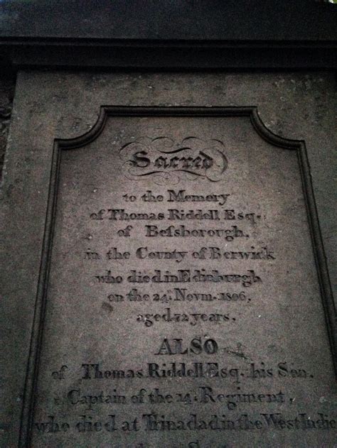 The grave of Thomas Riddell - JK Rowling's inspiration for the later ...