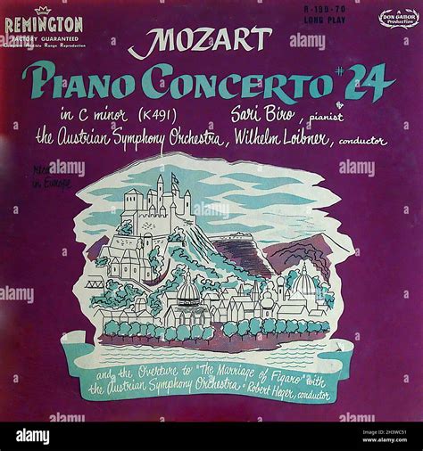 Mozart Piano Concerto 24 Remington Lp Classical Music Vintage Vinyl