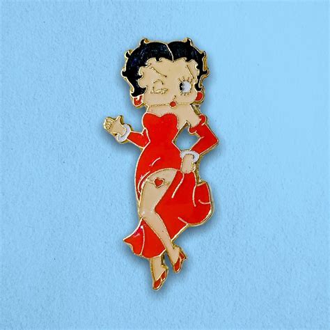 Betty Boop Vintage Enamel Pin 1987 Etsy