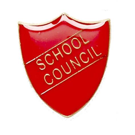 22 X 25mm Red School Council Shield Lapel Badge