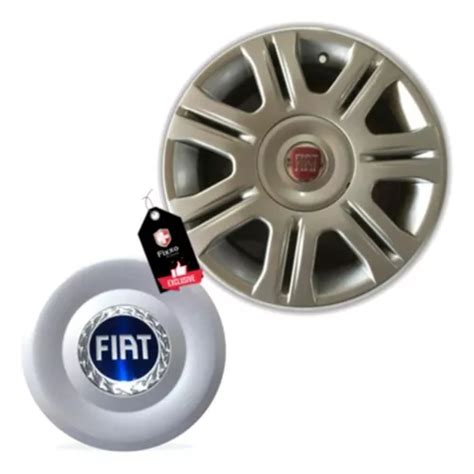 Kit Calota Da Roda Fiat Idea C E Fiat Azul Aro Parcelamento Sem