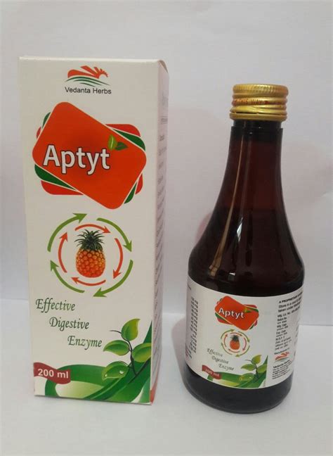 Aptyt Herbal Digestive Enzyme Syrup Packaging Type Bottle Packing