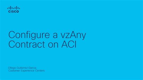 Configure A Vzany Contract On Aci Youtube