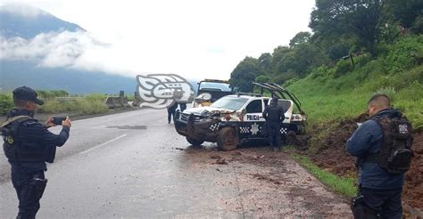 Doble accidente sobre la Puebla Orizaba 2 policías heridos