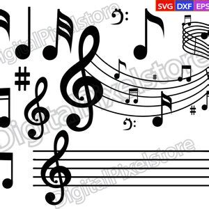 Notas Musicales Svg Notas Musicales Svg Silueta De Nota Musical