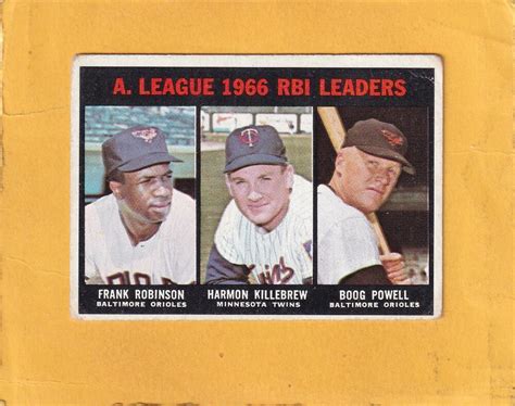 1967 Topps 241 F Robinson H Killebrew B Powell VG AL RBI Leaders