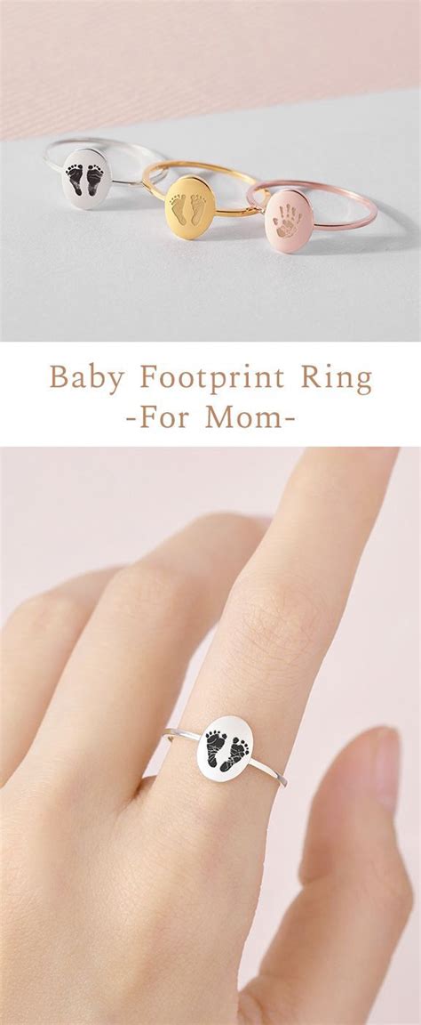 Actual Footprint Ring Personalized Footprint Ring Dainty Etsy In 2022