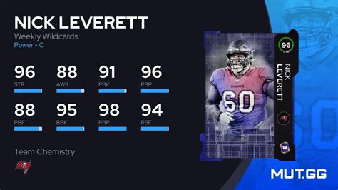 Nick Leverett Weekly Wildcards Ovr Madden Nfl Mut Gg