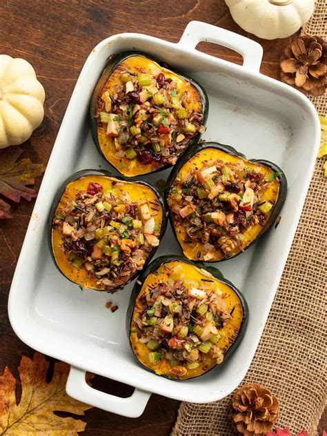 Wild Rice Stuffed Acorn Squash Budget Bytes