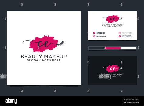 Oe Feminine Logo Kollektionen Und Visitenkartenvorlage Premium Vector