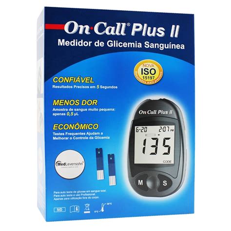 APARELHO ON CALL PLUS II SIMPLES APARELHO MEDIDOR DE GLICEMIA ON CALL