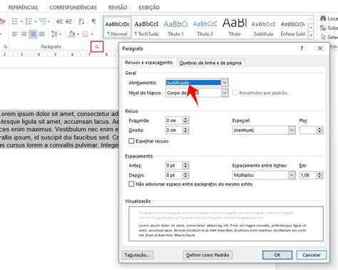 Como Alinhar Um Texto No Word